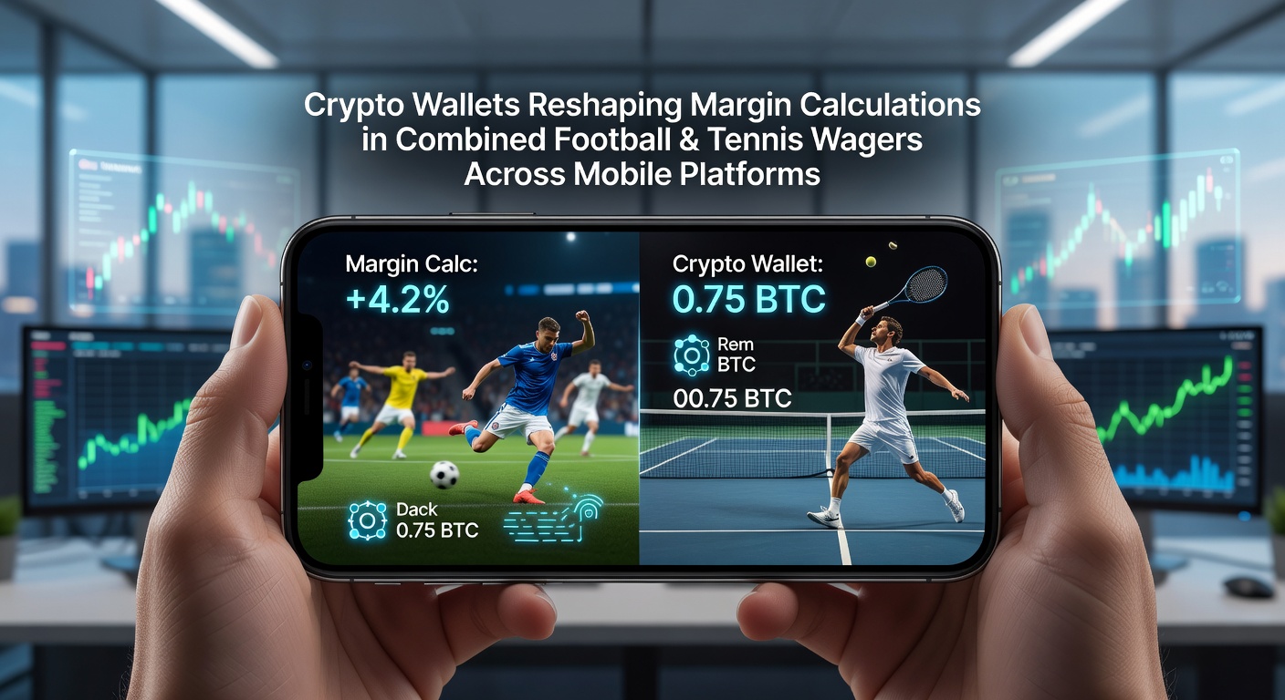 Analytics dashboard illustrating margin percentage shifts for football-tennis combined bets funded through crypto wallets on mobile devices