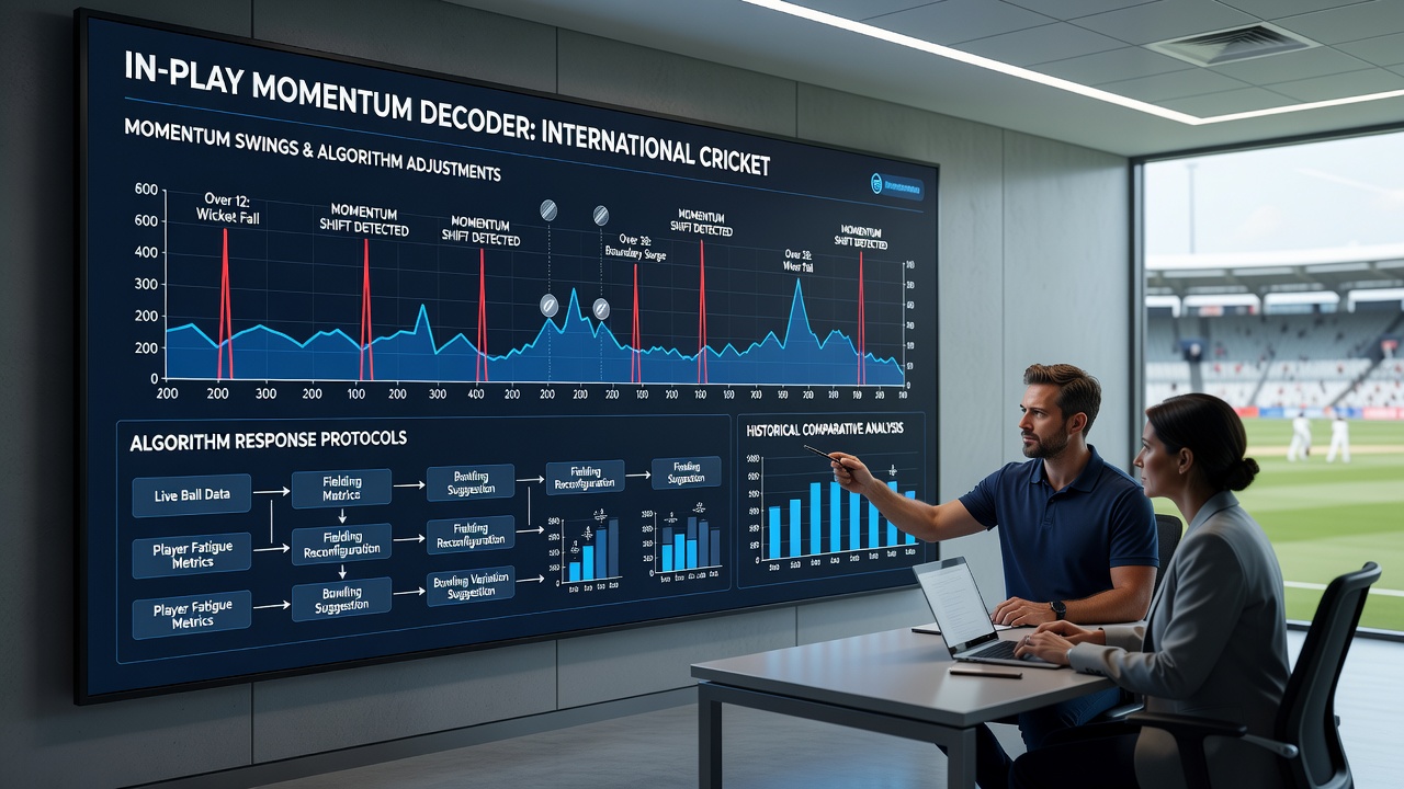 Analytics dashboard displaying momentum indicators during a EuroLeague basketball game