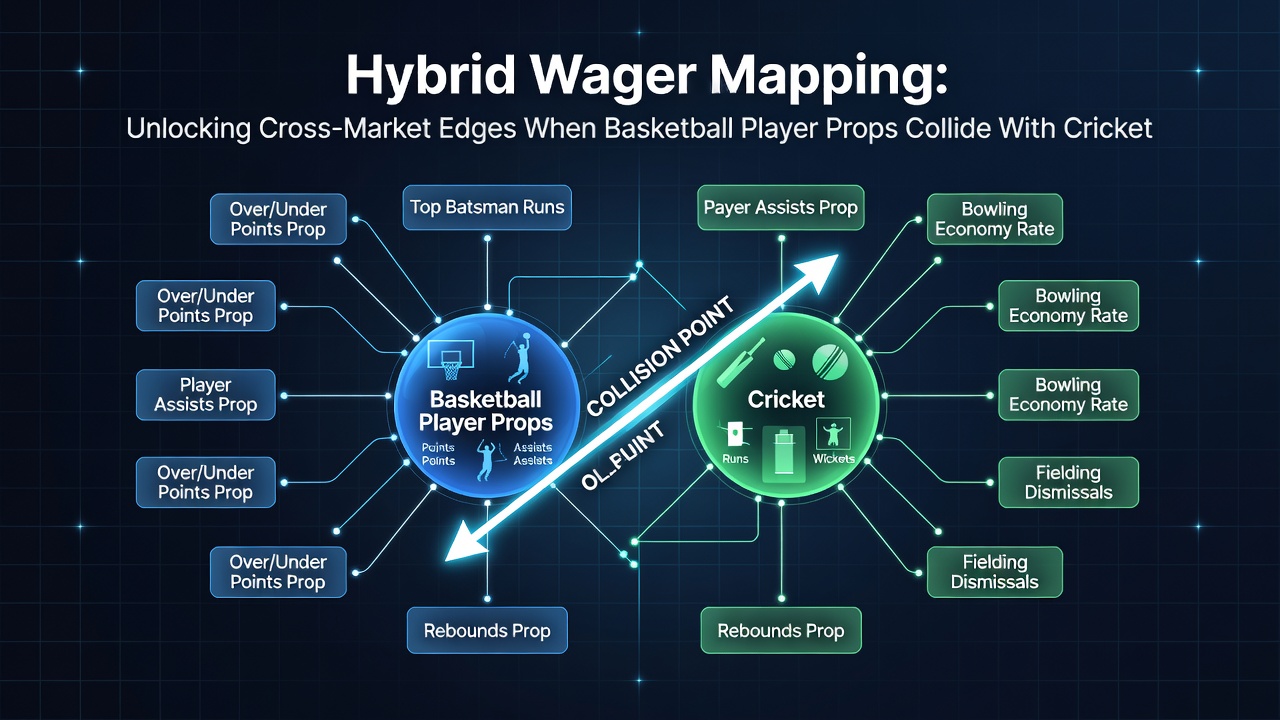 Diagram showing cross-market data flows between basketball and cricket betting lines