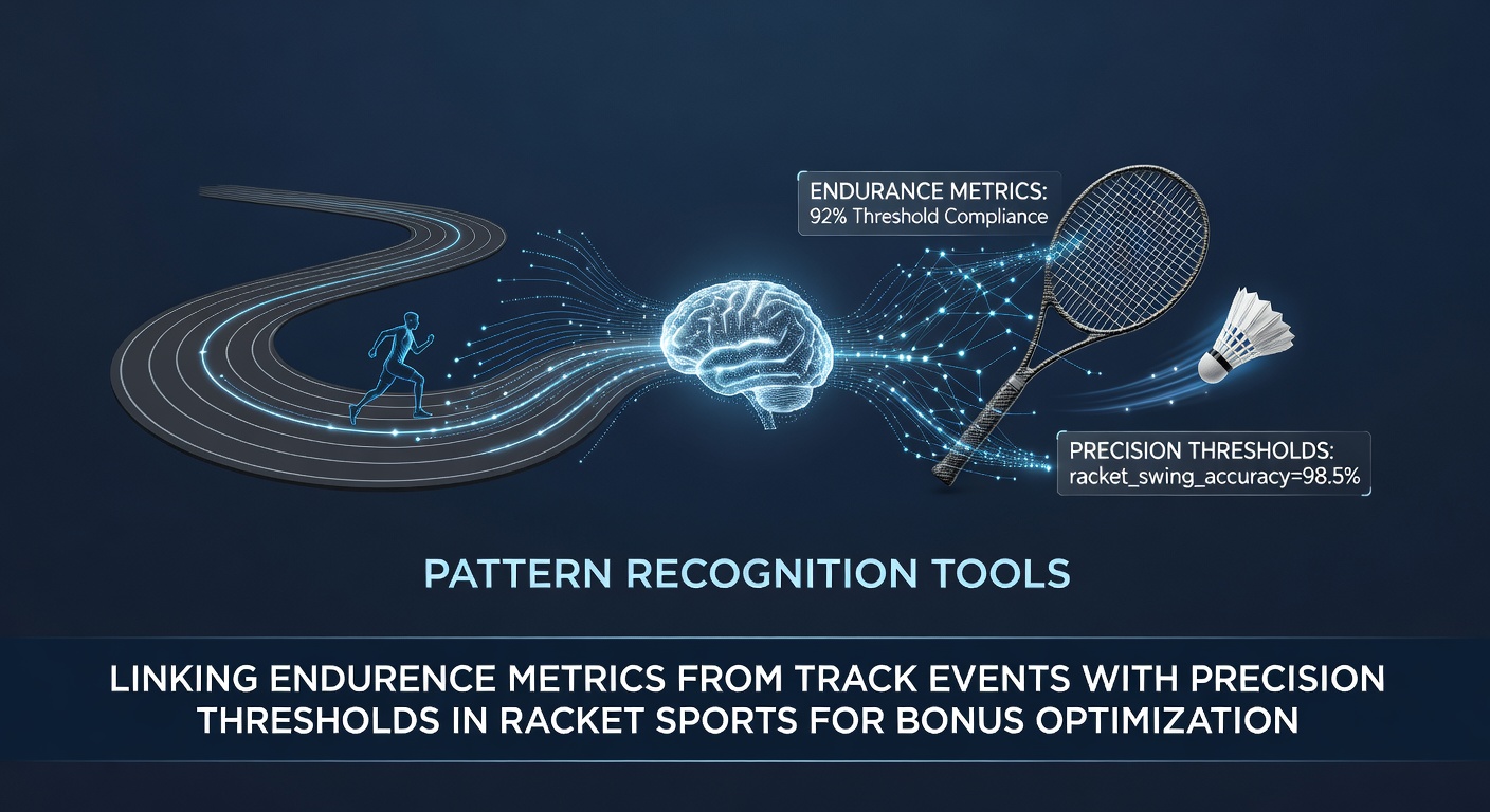 Dashboard display of pattern recognition tools analyzing track endurance metrics alongside racket sport precision thresholds