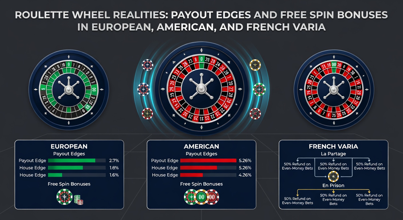Close-up of a French roulette table layout showing announced bets like Voisins du Zero and special rules icons for La Partage, with chips stacked on even-money options